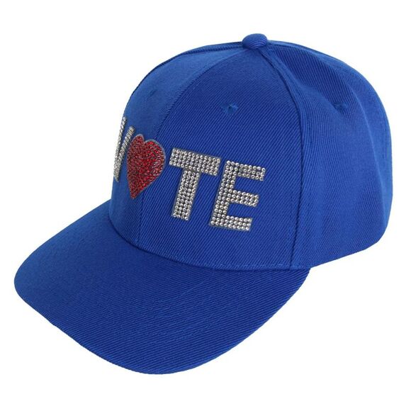 CTM Unisex Vote Bedazzled Baseball Cap - Picture 2 of 4